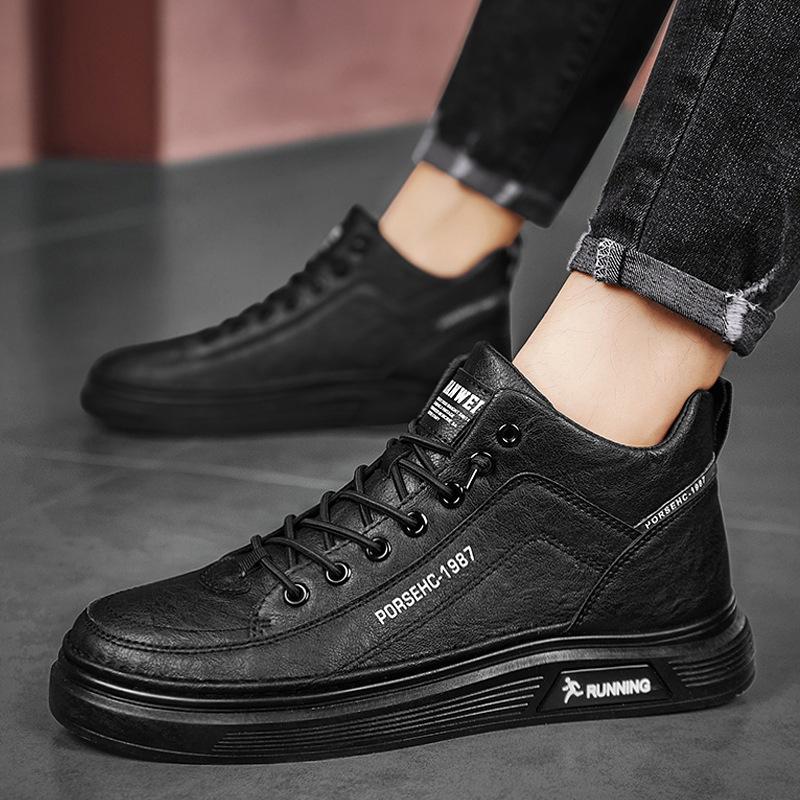 

Мужские высокие кроссовки осенний тренд повседневные кеды мужские 2024 новые маленькие белые спортивные модные кроссовки студенты и подростки 39