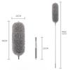 Telescoping Extension Duster for High Ceilings,Polyester Washable Dusting Brush with Pole-Reachable Fan,Light,Wall Cleaning Tool