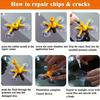Windshield Repair Kit, Glass Repair Fluid 4pcs Car Glass Repair Kit, Windshield Crack Repair Kit Glass Repair Fluid Quick Fix For Chips, Cracks