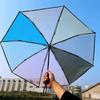 Automatic/Manual Folding Umbrella Stable Transparent Umbrella Fashion Rainbow Umbrella  Daily Use