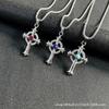 European-American Retro Croc Cross Pendant with Rhinestones – Hip Hop Long Necklace & Sweater Chain