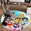1 Stück Sailor Moon Anime Runder Teppich Bürostuhlmatte, Rutschfeste Matte für Heimdekoration, Wohnzimmer, Schlafzimmer, Spielzimmer