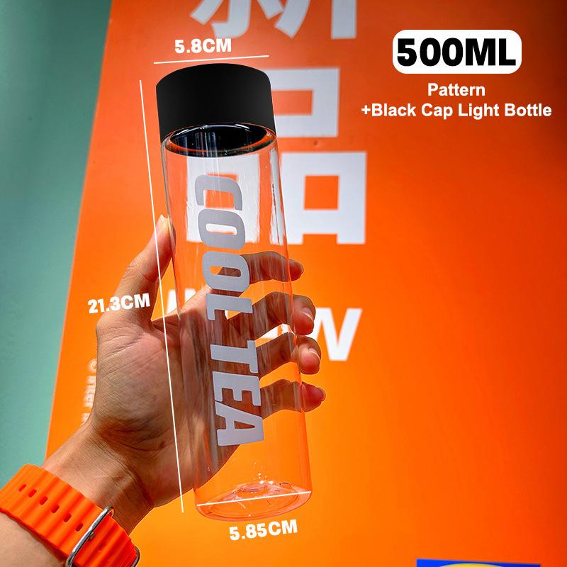 Kallbryggt te Vattenflaska Filter Vattenkopp Bärbar För Sport Utflykter Mjölkte Fruktjuice Drickkopp Hemma Transparent