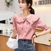 Women's Summer Plus Size Loose All Match Short Sleeve T-shirt Doll Collar Top
