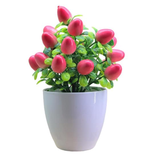 

Искусственные растения в горшках, реалистичные поддельные мини-фрукты, дерево, центральное украшение для домашнего офиса