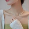 Extremely Fine Millet Beads OT Buckle Necklace Niche Natural Freshwater Pearl Collarbone Chain Temperament Neck Chain