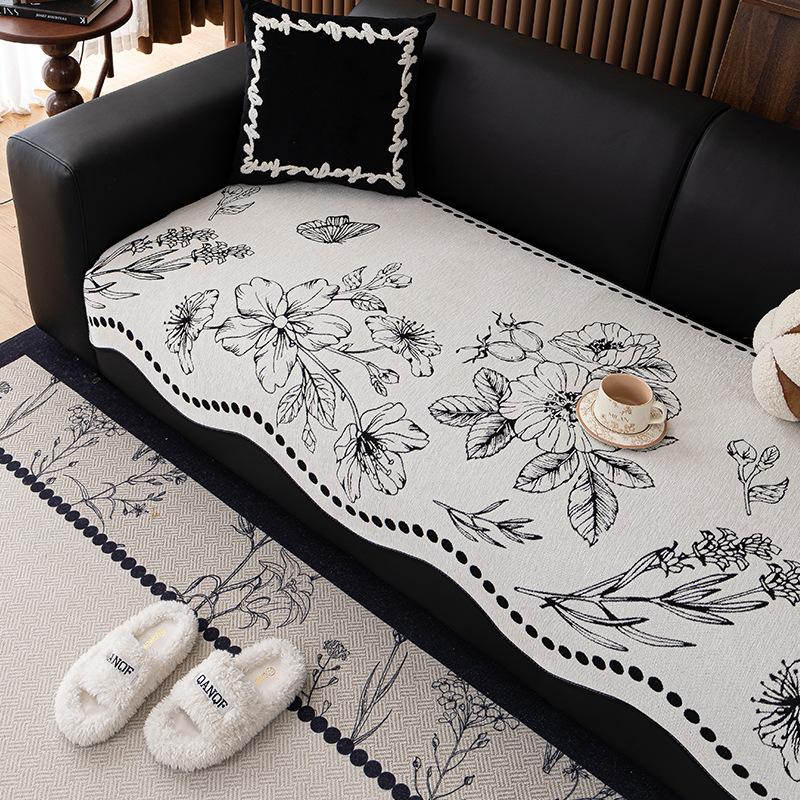 Premium Special-Shaped Sofa Cushion Fixed Non-Slip Four-Season Universal Sofa Seat Cushion Light Luxury Irregular Sofa Cover Towel