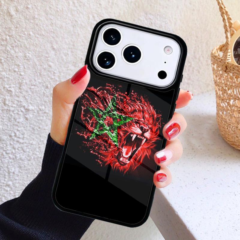 Morocco Map Flag Bumper Phone Case For iPhone 17 Air 16 15 14 13 12 11 Pro Max Plus
