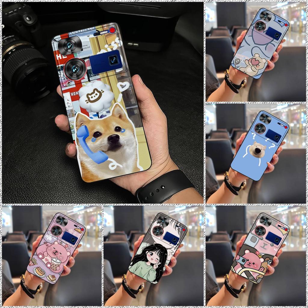 Nárazuvzdorné pouzdro na telefon Pouzdro na telefon Pro ZTE Nubia Z60 Ultra TPU Graffiti Módní design Pár Ochranné Protiprachové Roztomilé