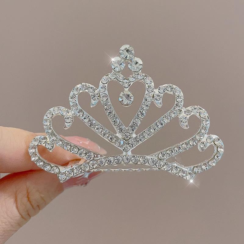 Dívčí princeznovská korunka sponka do vlasů ozdoba hlavy - Dětské vlasové doplňky na narozeniny a vystoupení