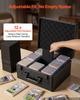 VEVOR Graded Card Case 3 Row 180 PSA Slab Storage Box with Mechanical Lock, Baseball Sports Trading Cards Holder Collector with 12 Dividers