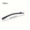 Set da 20 forcine nere per capelli, Fermagli metallici minimalisti per donna, Mollette bobby monocolore a forma di arco, Accessori per capelli alla moda