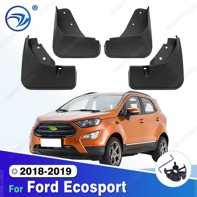 

4Pcs Durable ABS Mud Flaps For Ford Ecosport 2018- Car Mud Flaps Fender Guards Easy tall Auto Accessories 2018-2019