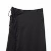 2025 Autumn European & American Style Women's Fashion Lace Satin Midi Skirt