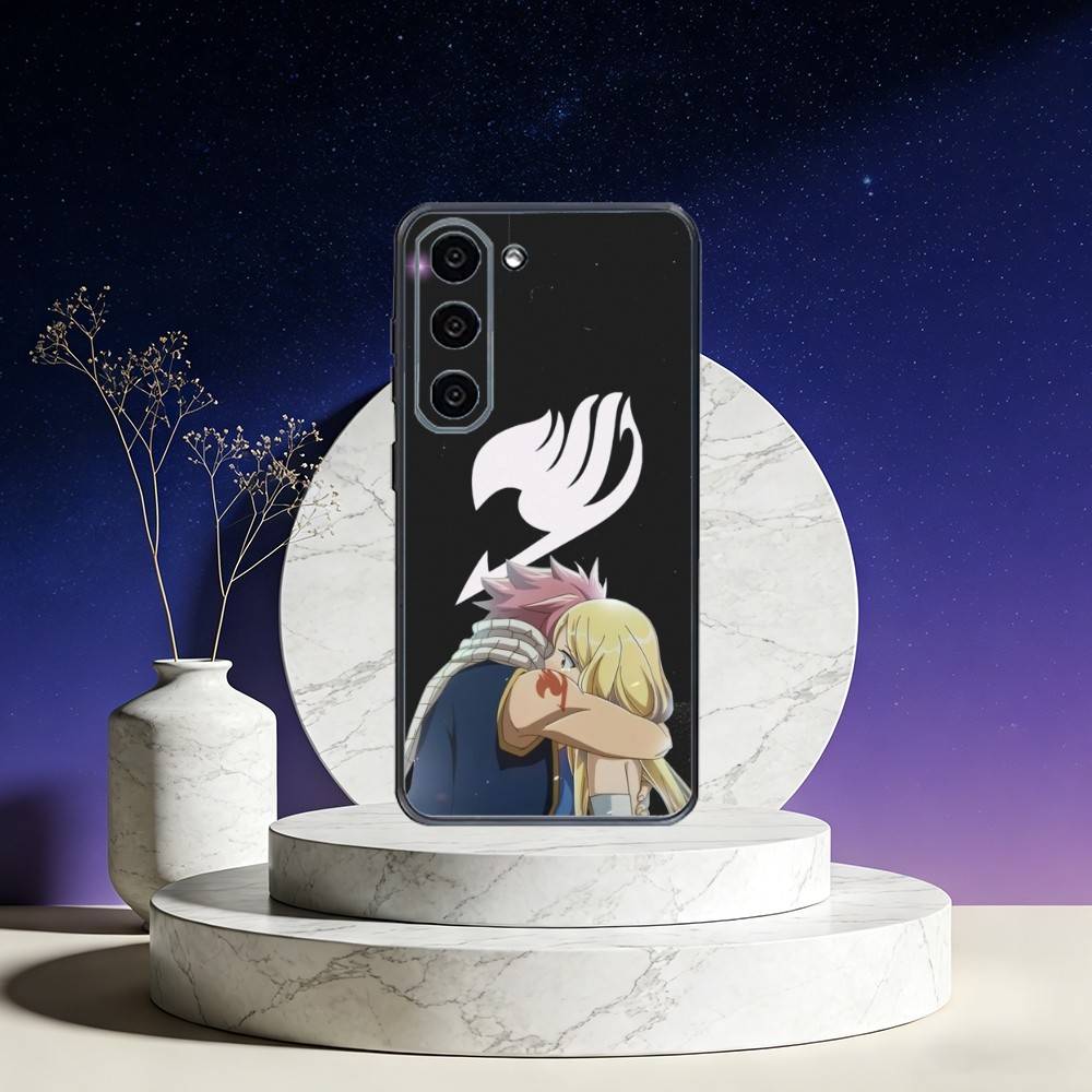 Anime F-Fairys LOGO T-Tail Phone Case For Samsung Galaxy A73,A72,A71,A70,A53,A52,A51,Others Soft Black Cover