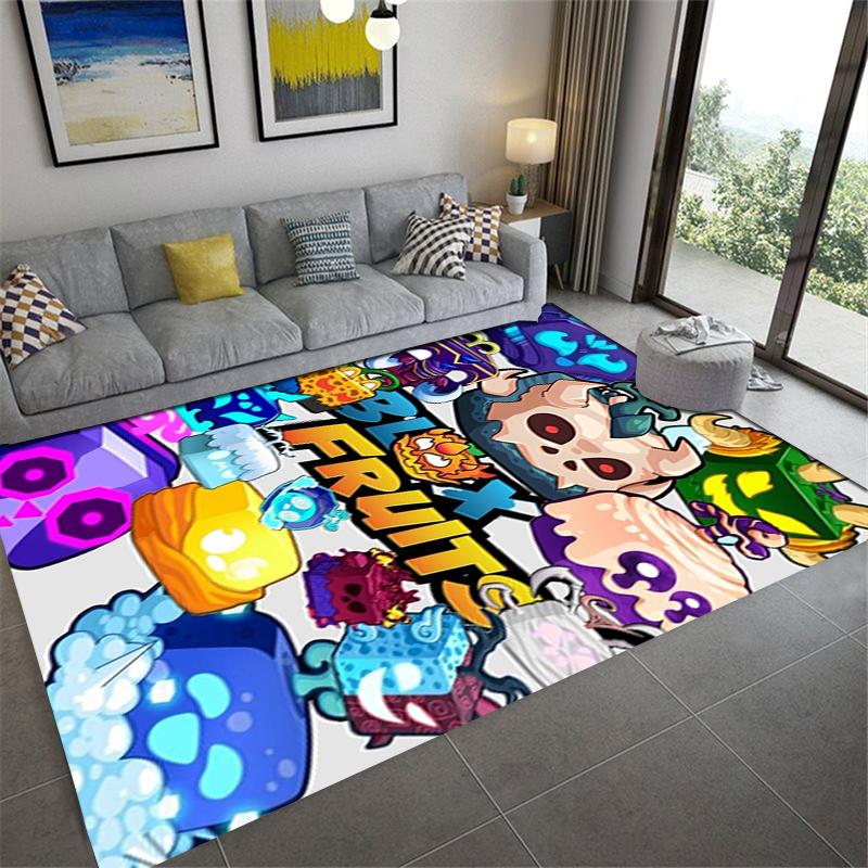 Tappeto Nuovo Blox Fruits Game 2025 per Soggiorno Camera da Letto Casa Decorazione Divano, Tappetino Antiscivolo per Giochi Bambini10