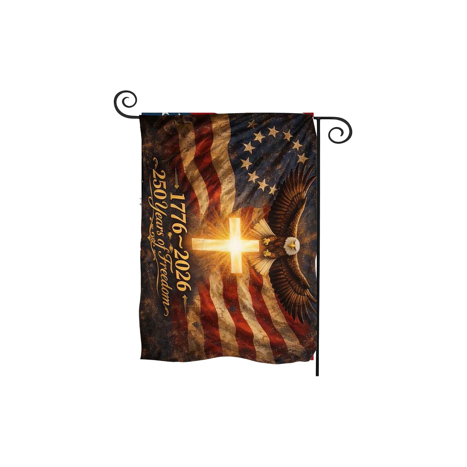 

American Independence Day 250th Anniversary Garden Flag Home And Patio Decoration Flag Hanging Flag One Size