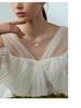 S925 Sterling Silver Ginkgo Leaf Necklace for Women: Three Lives Apricot Light, Luxurious, and Versatile High-End Clavicle Chain.