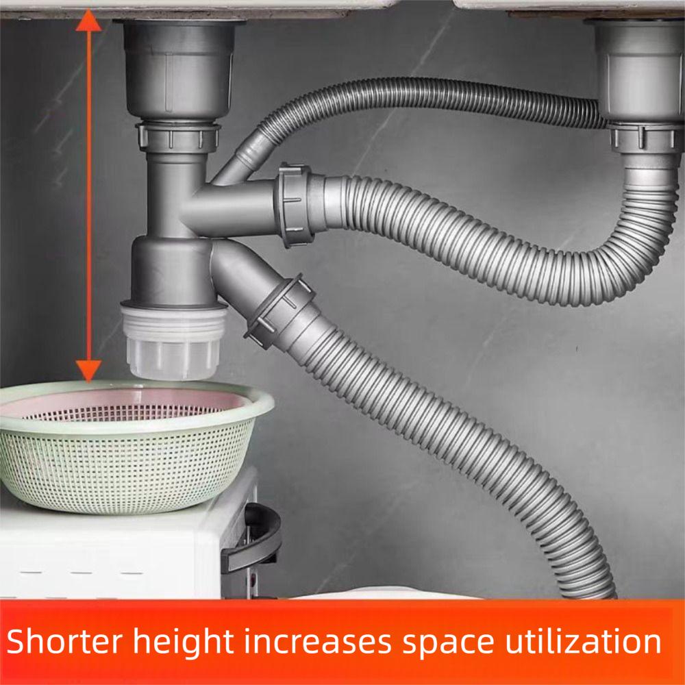 Water Blocking Double Sink Tube Stainless Steel Double Trough Basin  Dishwasher