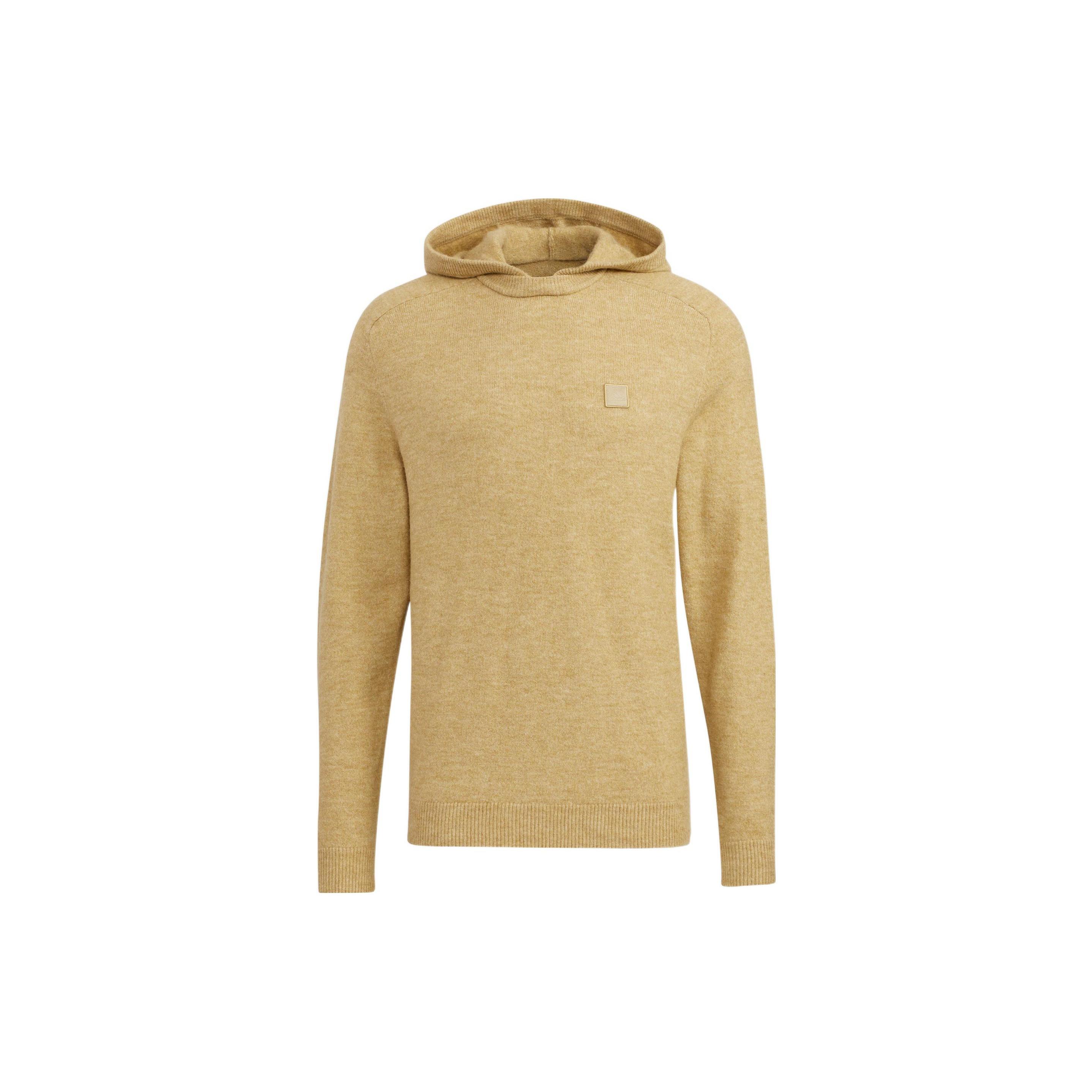 Men s adidas Gt Wool Hd Embroidered Label Logo Hooded Long Sleeves Khaki HG3263 S