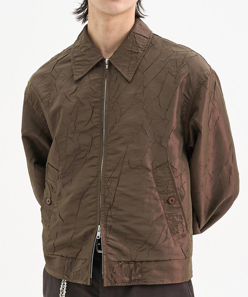 Trip Le Sens Pleated Crop Blouson_Black