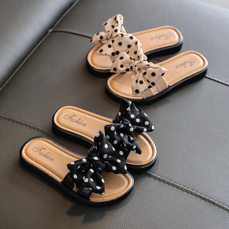 Girls' Bow Sandals - Non-Slip, Soft Bottom, Casual Summer Footwear