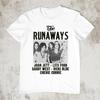 The Runaways Band Kurzarm Baumwolle Weiß Alle Größen Shirt OH13