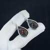 Natural Mahogany Obsidian Gemstone Earrings, 925 Sterling Silver Earring, Handmade Boho Silver Jewelry Dangle Earrings, Birthday Gift