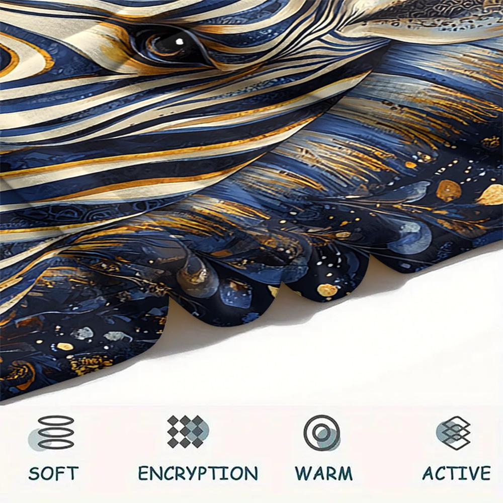 Zebra Print Flannel Blanket, High quality Comfortable for All Seasons, Home Decor, Warmth and Comfort, Perfect for Christmas Gifts