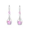 Womens Zircon Crystal Jewelry Set Vintage Rotating Teardrop Necklace Earrings Boho Chic Accessory
