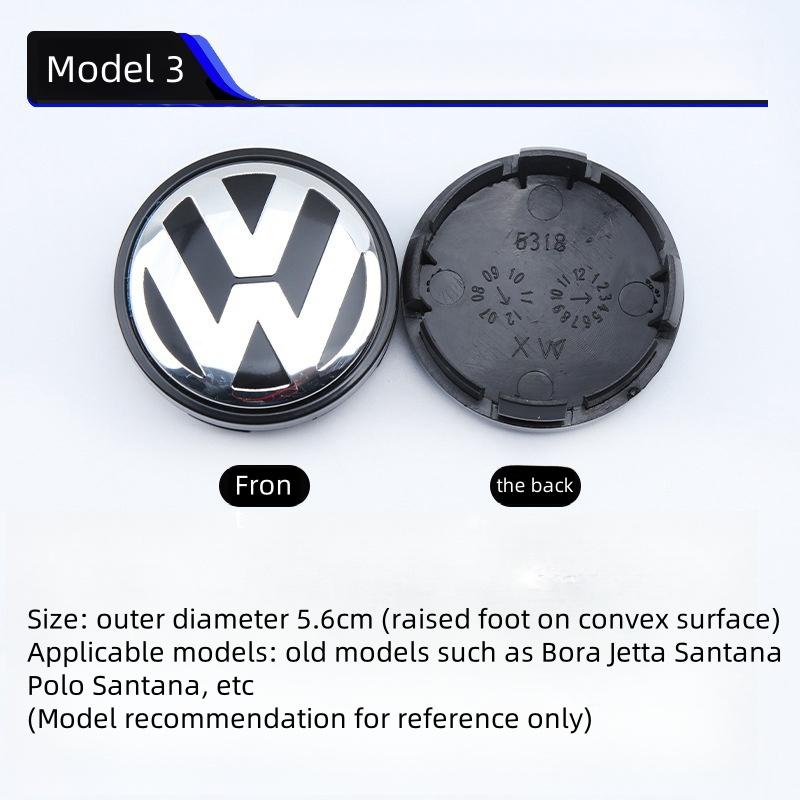 För VOLKSWAGEN VW 56-76mm Bilfälgscenterkåpa Dekal Tillbehör För Volkswagen R-line R GTI Polo Golf Touareg Passat Mago