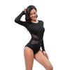 one-piece long-sleeved surfing suit sunscreen women's bathing suit diving suit sexy fashion swimsuit