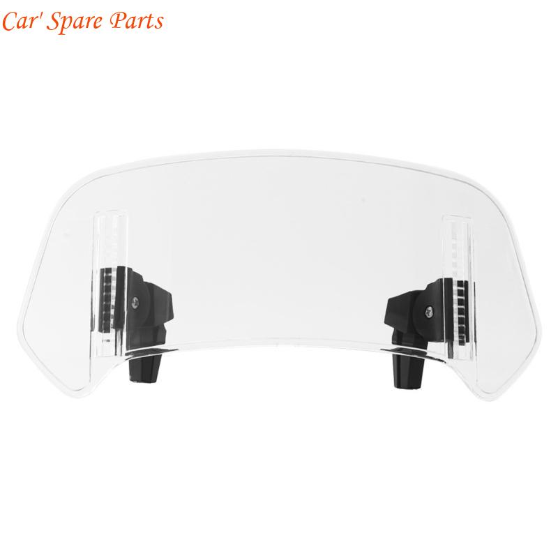 

Y4UA Motorcycle Windshield Extension Large Adjustable Clear Spoiler Deflector ABS