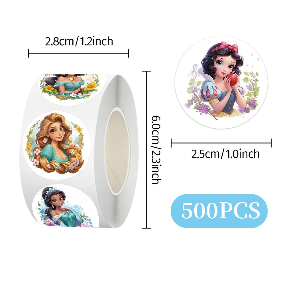 500pcs Roll Stickers Princess Cartoon Stickers Graffiti Sticker Decorate Phone Back Card Trunk Water Cup Cute Cat Stickers Gifts