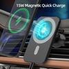 For IPhone Car Charging 15W Magnetic Wireless Charger Magsafe Car Mount Mobile Phone Holder Fast Charging Car Accessory