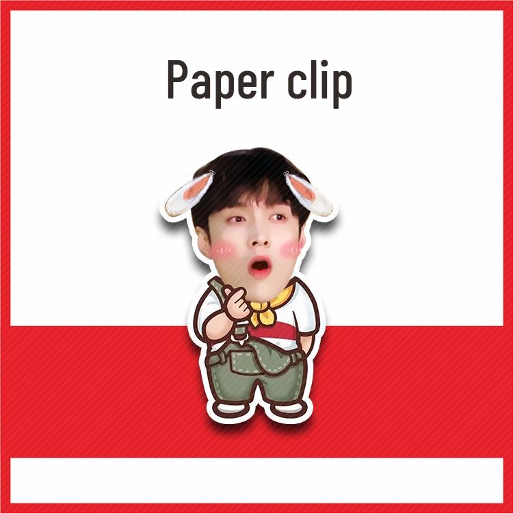 Zhang Yixing Decorative Binder Clips - Funny, Simple Ins Style for Photos & Papers