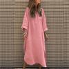 New Women's Spring Summer Elegant Solid Color Irregular Dress Simple Button Pocket Long Dress Women's Clothing