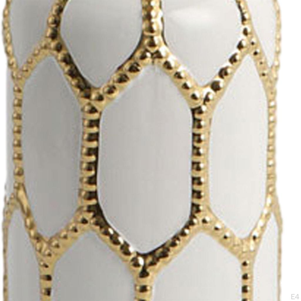 Ceramic Tea Canister Tin Porcelain Ginger Jar Floral Arrangement Chinese Storage Pot Temple for