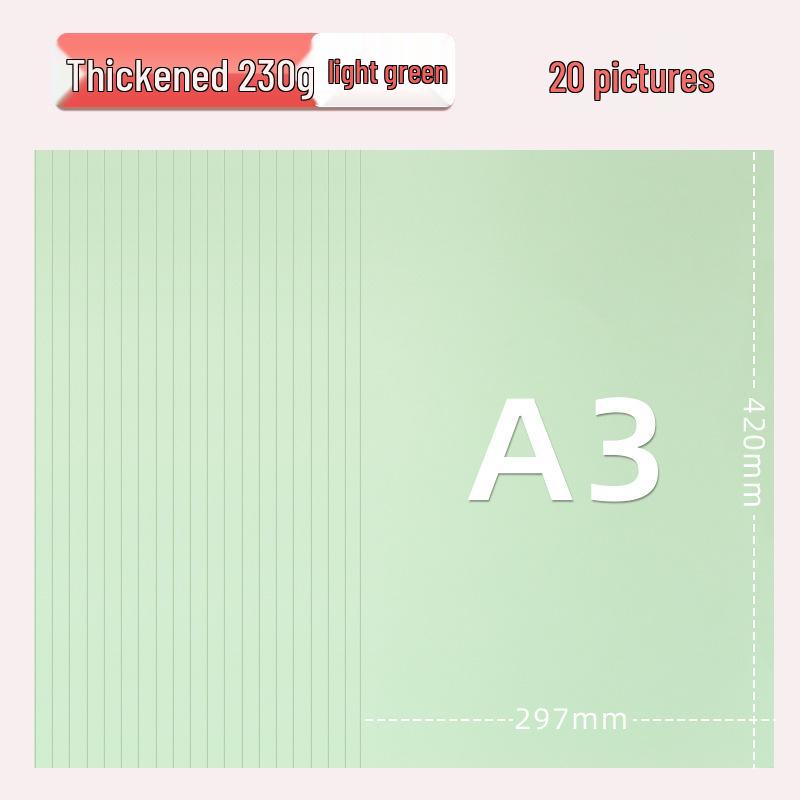 Yuanhao A3 Thick Colored Cardstock, 230g for Kindergarten & Elementary School Crafts