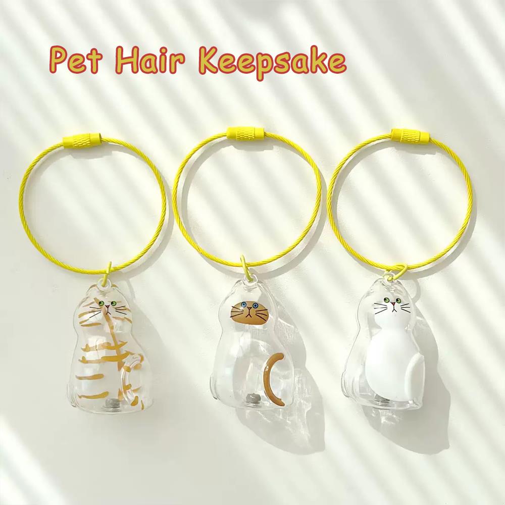 Tragbare Haustierhaar-Erinnerungsflasche Für Katzenfell Katzenhaar-Aufbewahrungsbox Haustierfell-Erinnerungskapsel DIY Transparente Fellaufbewahrung