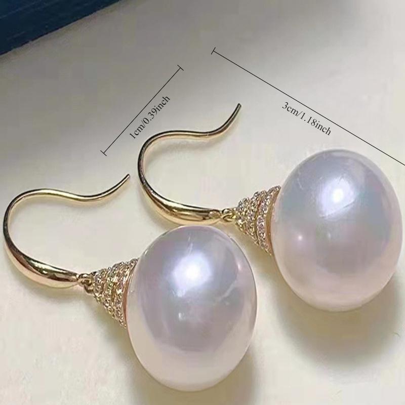 European and American Fashionable Women's Simple Pearl Earrings, Personalized Temperament, Versatile and High-end Earrings