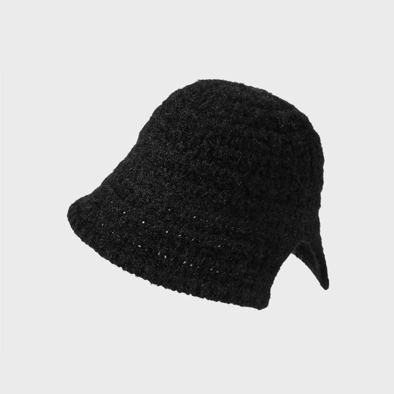 Knitted Fisherman Hat Women's Autumn Winter Ear Protection Bucket Hat Basin Hat