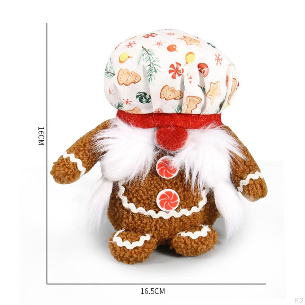 Faceless Gingerbread Man Doll/ Handmade Gnomes Figurines for Christmas Party