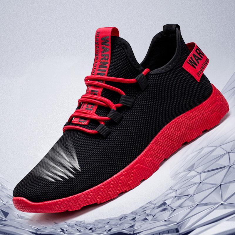 Men's Lightweight Breathable Casual Sports Shoes Summer New Lace Up Outdoor Anti Slip Soft Sole Mesh Running Shoes Male Sneakers