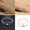 Boho Vintage Muschelperlen Fußkettchen für Damen Neues mehrlagiges Fußkettchen Beinarmband Bohemian Strand Fußkette Strand Schmuck Geschenke