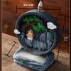 Retro Resin Backflow Incense Burner for Home and Tea Ceremony