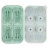 (Green) Bulldog Ice Cube Tray Bulldog Shaped Ice Cube Mold Silicone Ice Cube Tray