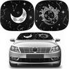 2 PCS Star Moon Windshield Sun Shade for Car Foldable Window Covers for Car Accessories Reflect UV Sun Heat Protector for Universal Cars SUV