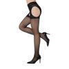 1/2 Paia Collant Trasparenti da Donna con Cavallo Aperto Vita Alta Body con Reggicalze Collant Sexy Biancheria Intima 4 Lati Vuoti