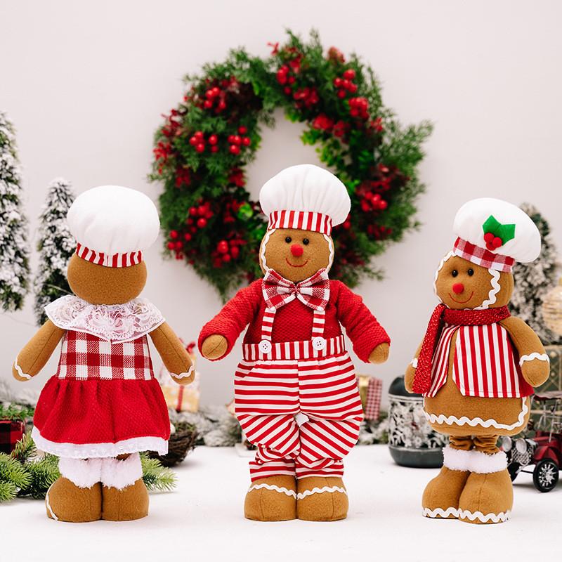 Man Whimsical Gingerbread Doll With Chef Hat In Expandable Styles For Joyful Decor Christmas